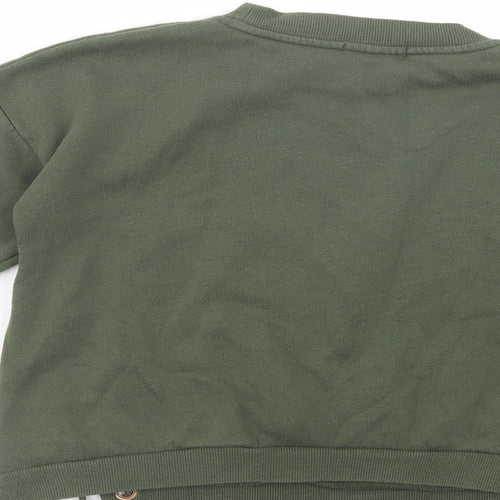 Primark Girls Green  Polyester Pullover Sweatshirt Size 11-12 Years  Pullover - No Bad Vibes