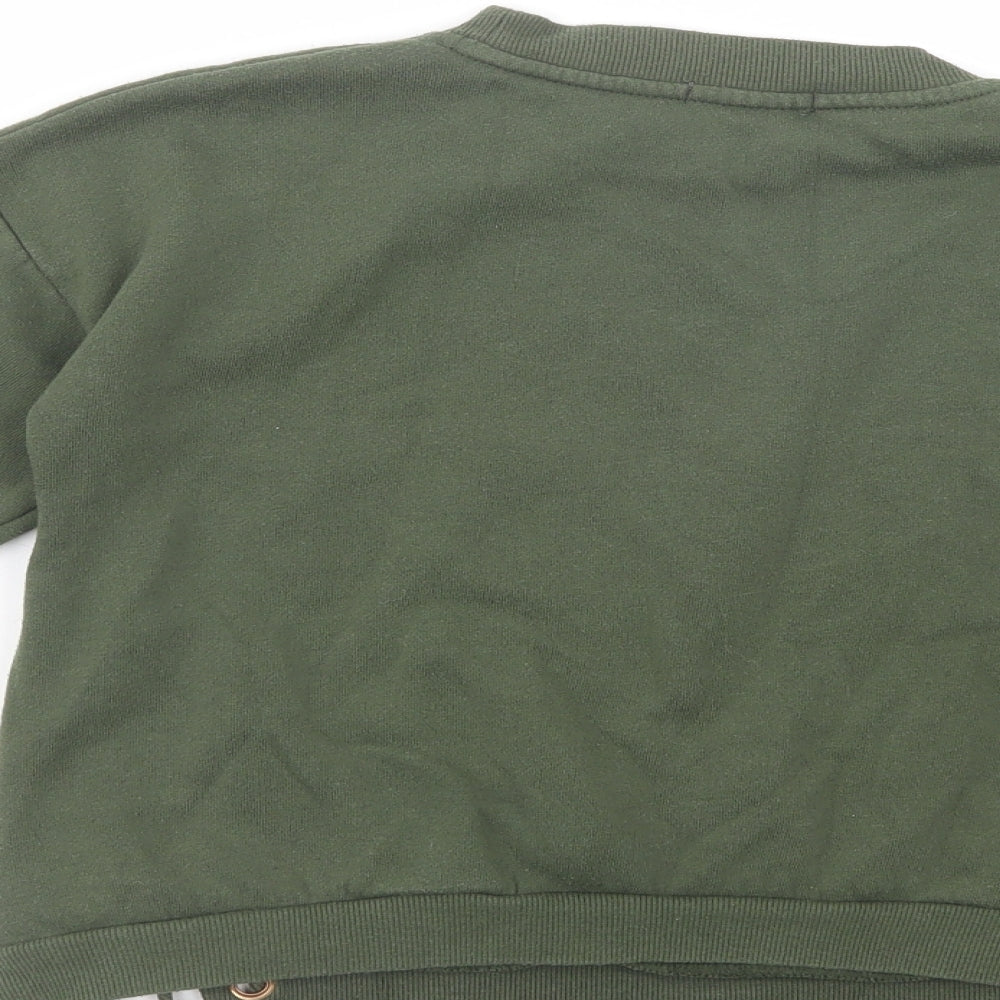 Primark Girls Green  Polyester Pullover Sweatshirt Size 11-12 Years  Pullover - No Bad Vibes