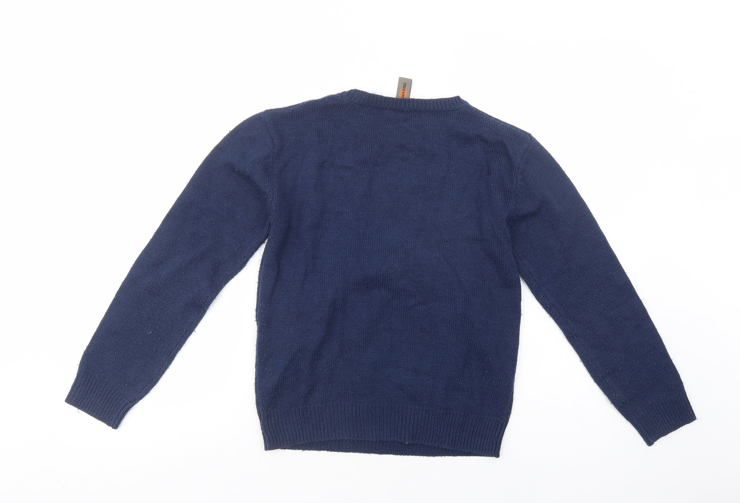Urban Outlaws Boys Blue Crew Neck  Acrylic Pullover Jumper Size 11-12 Years  Pullover - Christmas Jumper