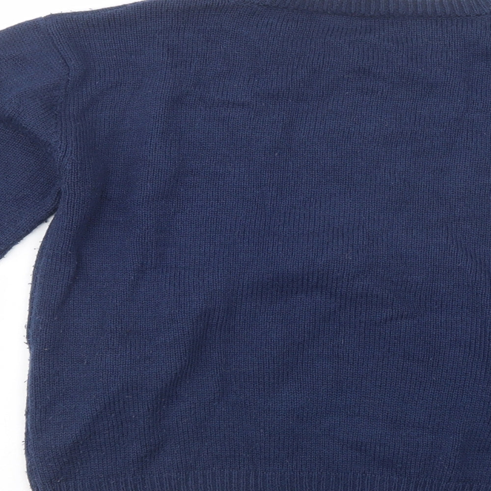 Urban Outlaws Boys Blue Crew Neck  Acrylic Pullover Jumper Size 11-12 Years  Pullover - Christmas Jumper