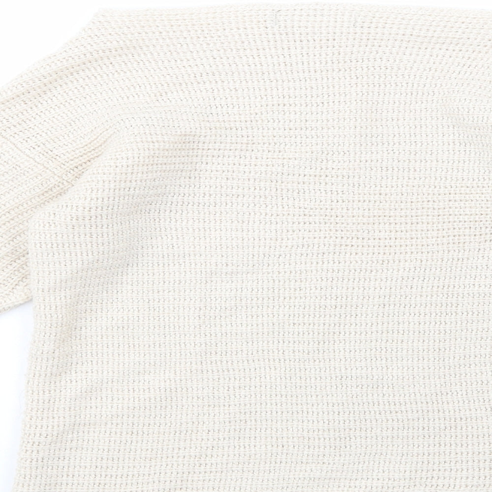 Atmosphere Womens Beige Boat Neck  Acrylic Pullover Jumper Size 10