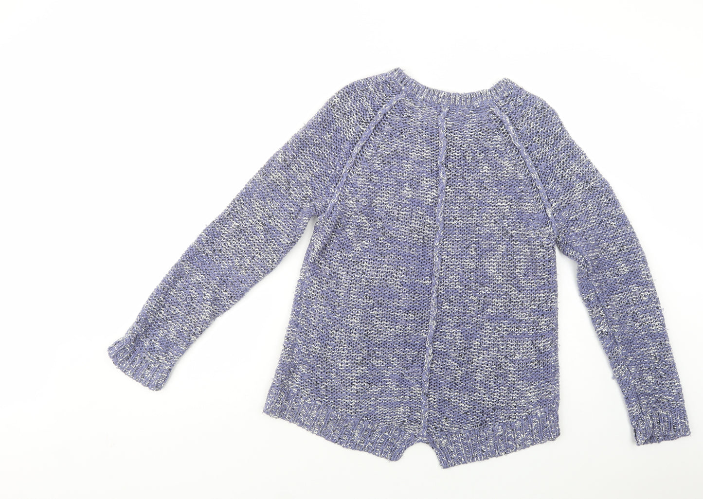 F&F Womens Blue Crew Neck  Acrylic Pullover Jumper Size 16