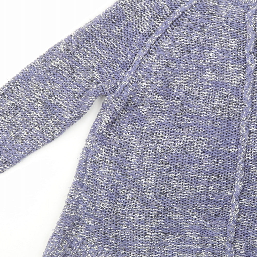 F&F Womens Blue Crew Neck  Acrylic Pullover Jumper Size 16