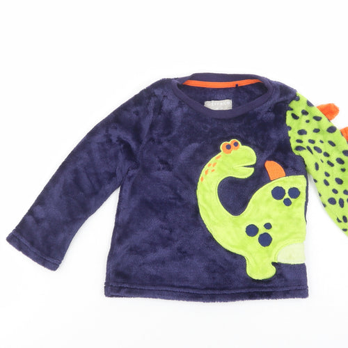 Jeff & Co Baby Blue Animal Print Polyester Pullover Jumper Size 18-24 Months  Pullover - Dino