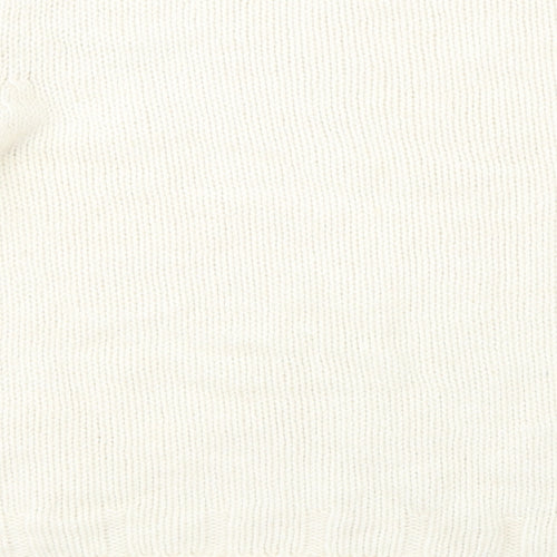 Marks and Spencer Womens Ivory Boat Neck  Wool Pullover Jumper Size 16