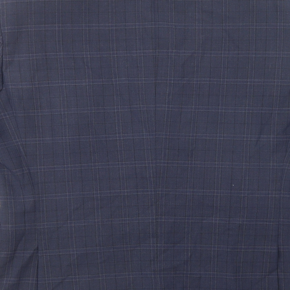 NEXT Mens Blue Plaid  Jacket Blazer Size 40  Button