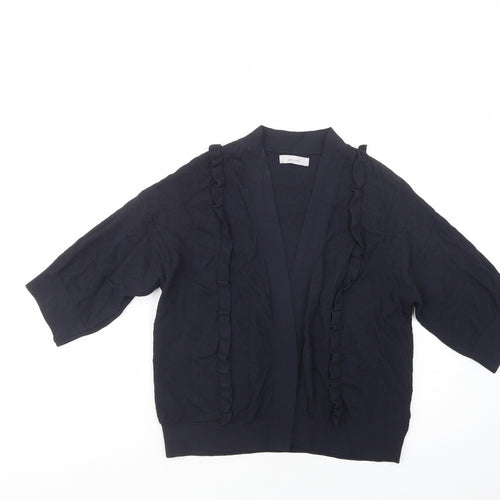 Per Una Womens Blue V-Neck  Viscose Cardigan Jumper Size 12