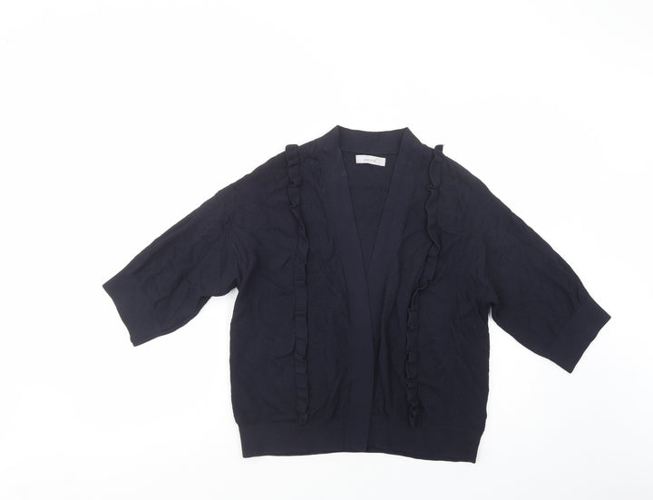Per Una Womens Blue V-Neck  Viscose Cardigan Jumper Size 12