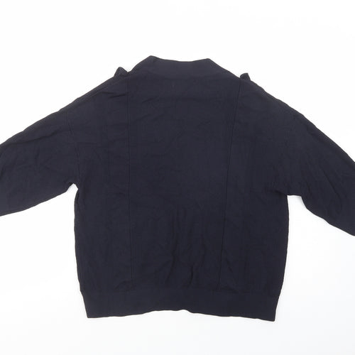 Per Una Womens Blue V-Neck  Viscose Cardigan Jumper Size 12