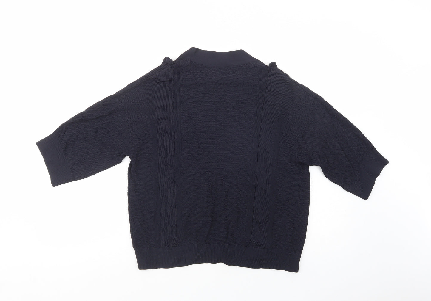 Per Una Womens Blue V-Neck  Viscose Cardigan Jumper Size 12