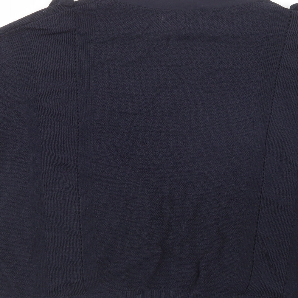 Per Una Womens Blue V-Neck  Viscose Cardigan Jumper Size 12