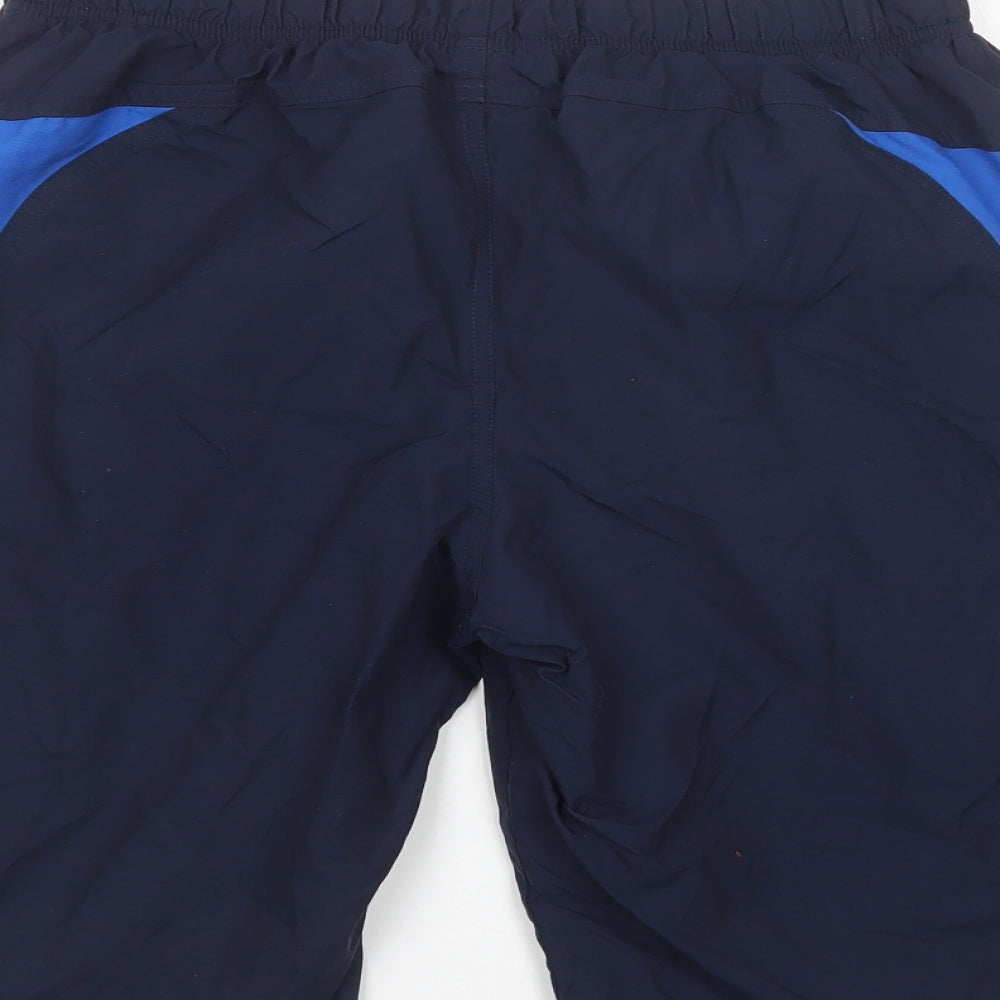 adidas Mens Blue  Polyester Bermuda Shorts Size L L11 in Regular Drawstring