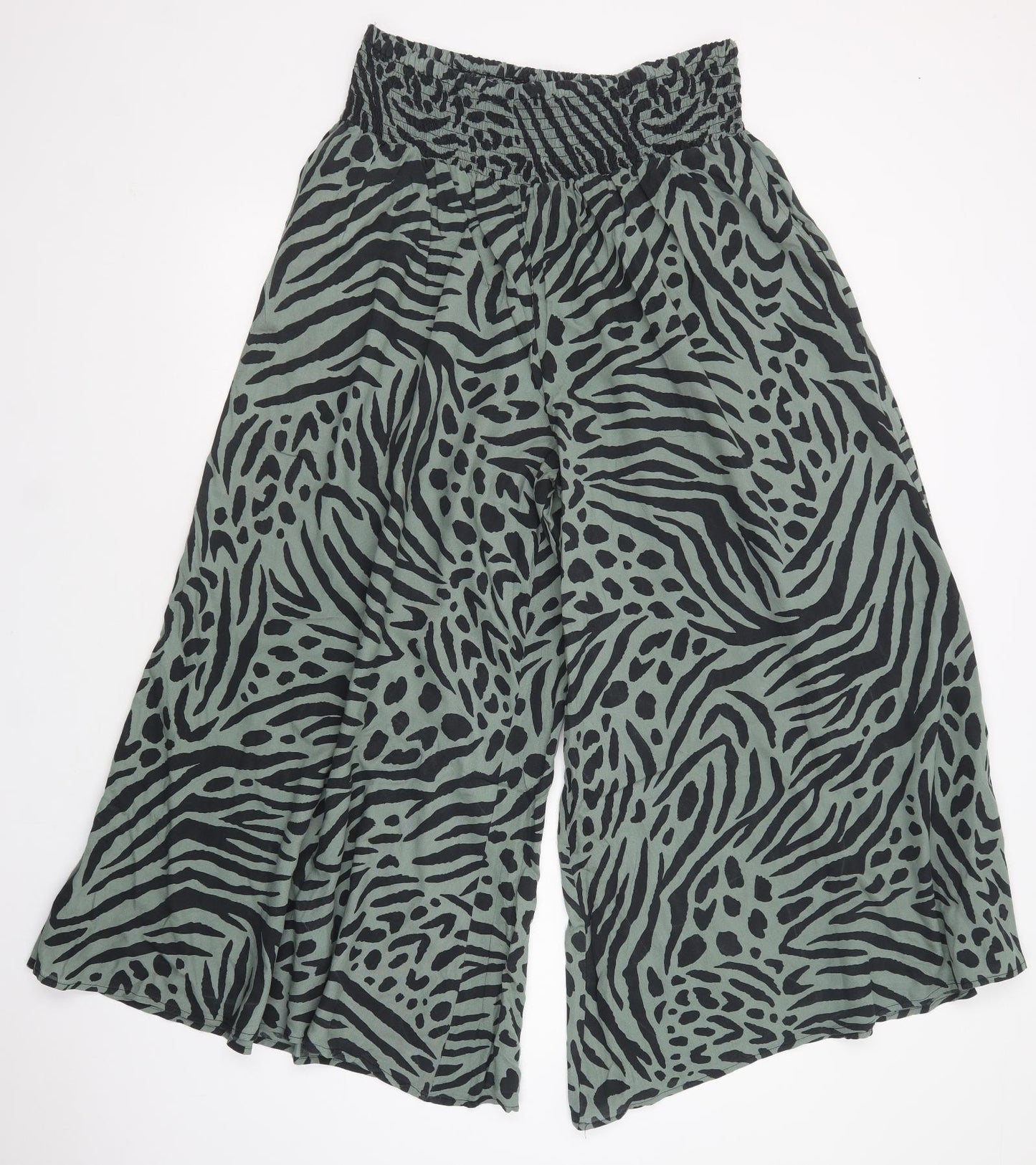 Love Yours Womens Green Animal Print Viscose Trousers  Size 18 L28 in Regular