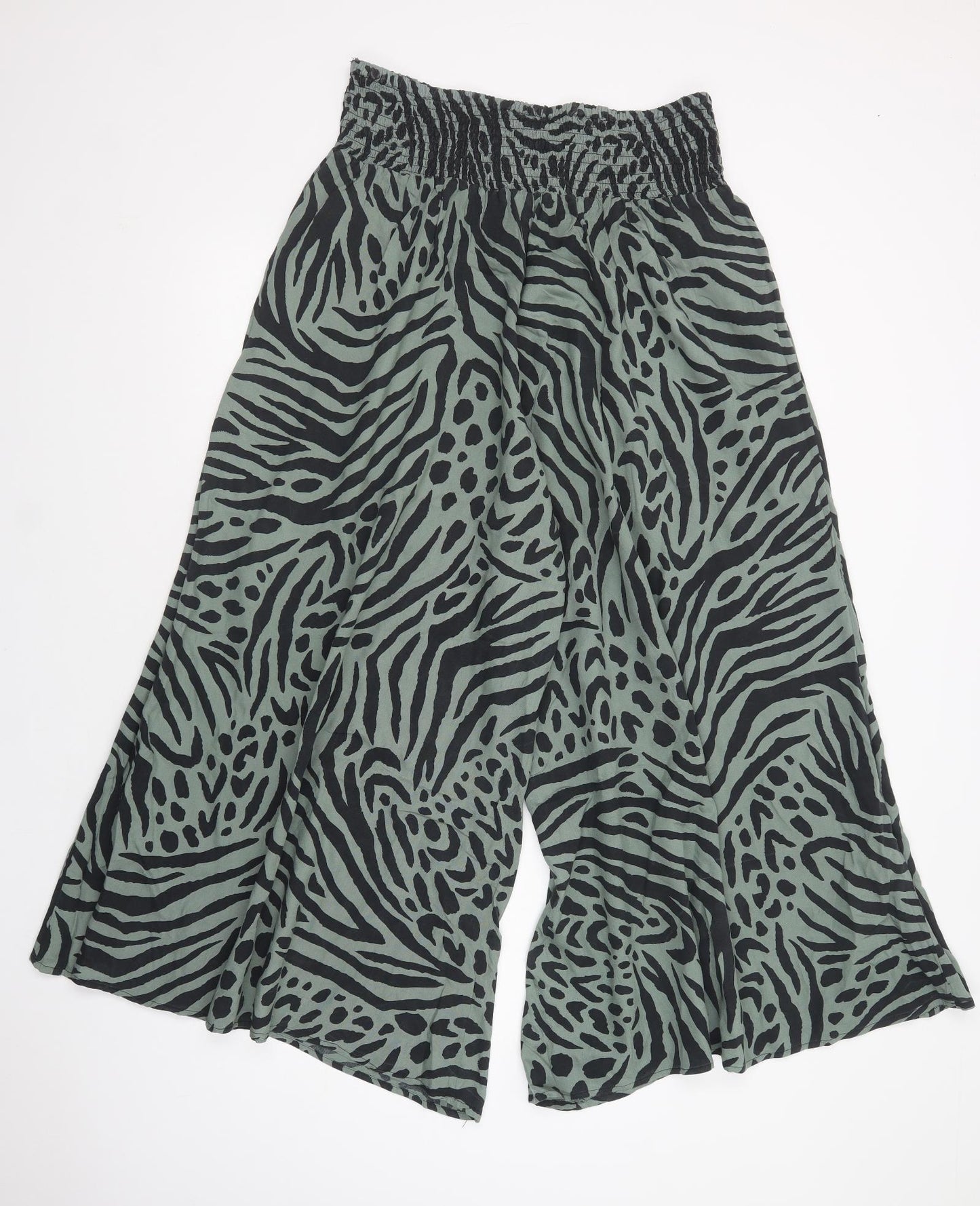 Love Yours Womens Green Animal Print Viscose Trousers  Size 18 L28 in Regular