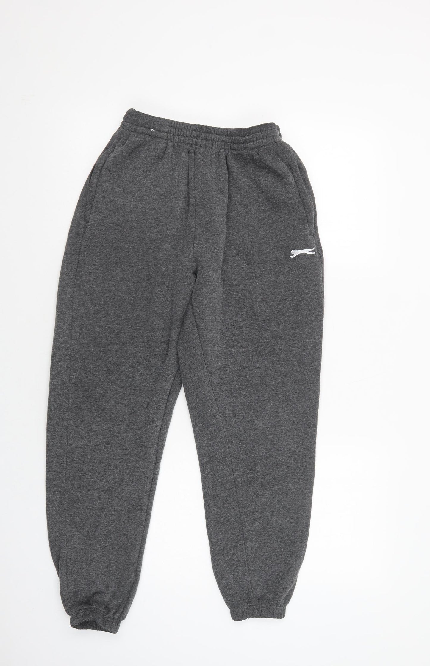 Slazenger Womens Grey  Polyester Jogger Trousers Size M L27 in Regular Drawstring