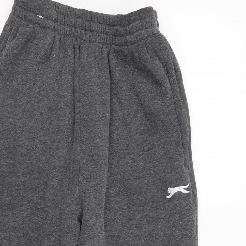 Slazenger Womens Grey  Polyester Jogger Trousers Size M L27 in Regular Drawstring