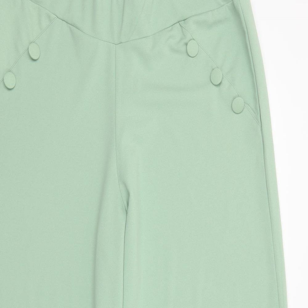 Love Yours Womens Green  Polyester Trousers  Size 16 L30 in Regular