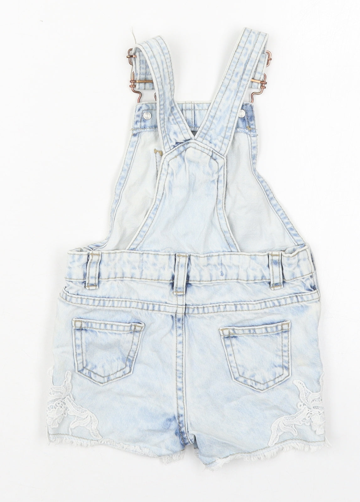 Denim Co Girls Blue  Cotton Dungaree One-Piece Size 2-3 Years  Buckle