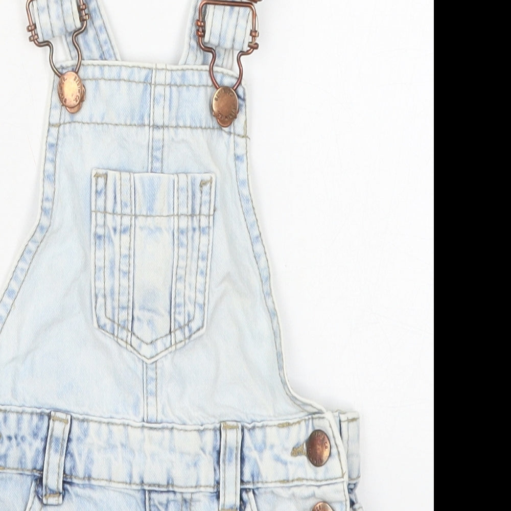 Denim Co Girls Blue  Cotton Dungaree One-Piece Size 2-3 Years  Buckle
