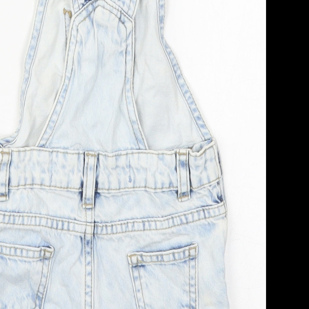 Denim Co Girls Blue  Cotton Dungaree One-Piece Size 2-3 Years  Buckle
