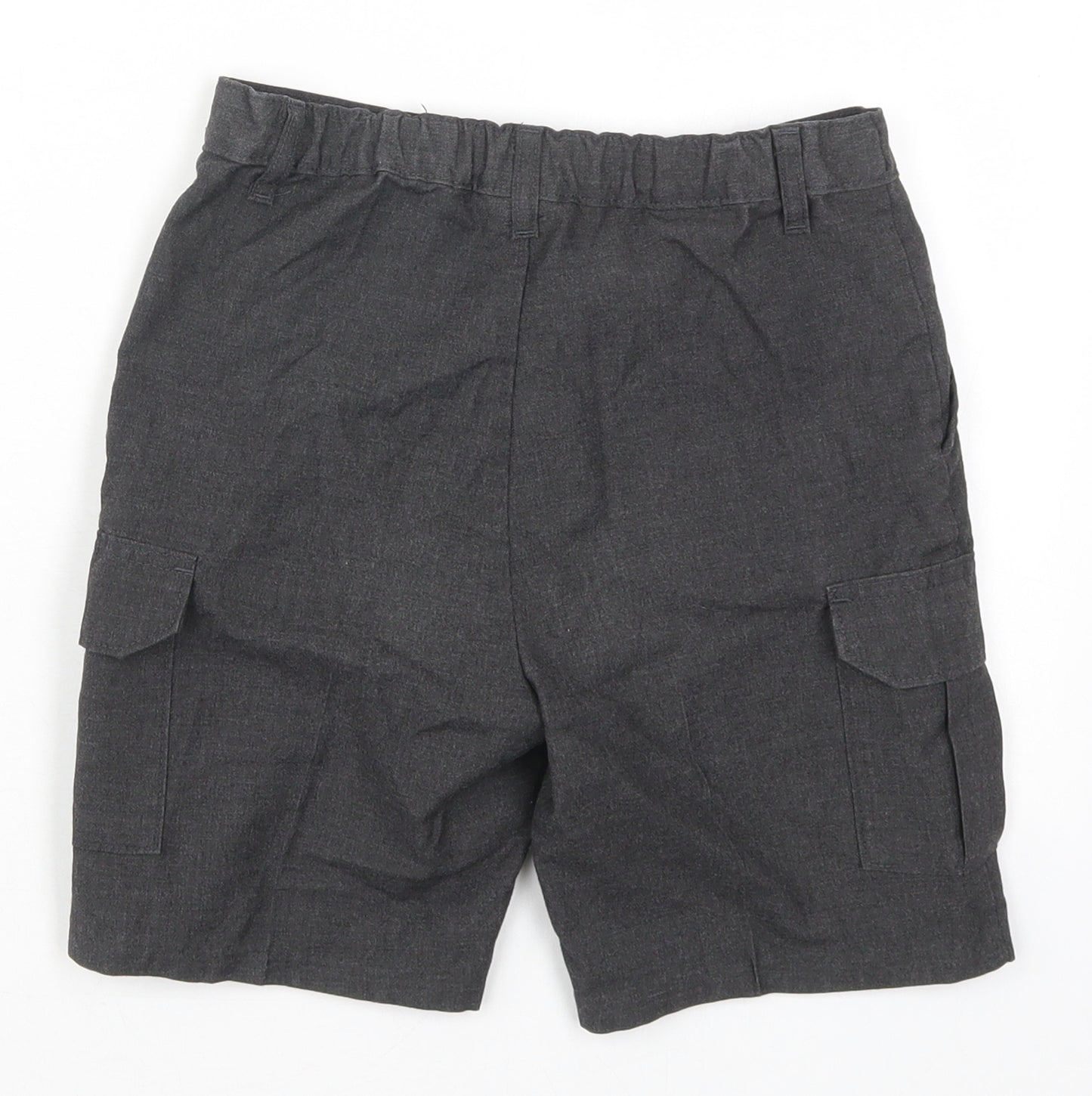 TU Boys Grey  Polyester Bermuda Shorts Size 9 Years  Regular Hook & Eye