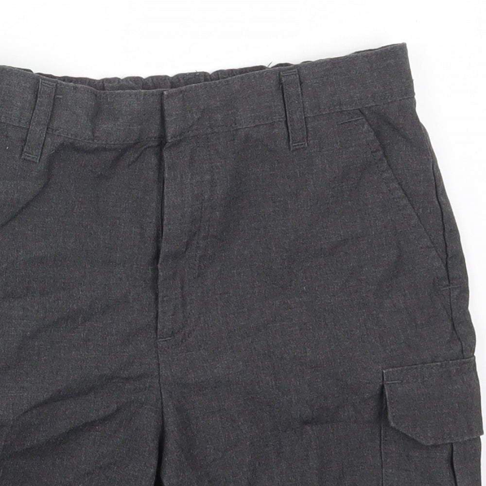 TU Boys Grey  Polyester Bermuda Shorts Size 9 Years  Regular Hook & Eye