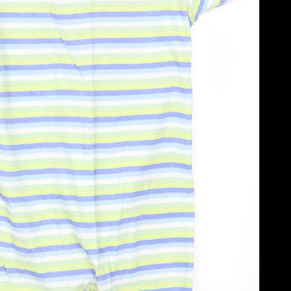 Cherokee Boys Green Striped Cotton Romper One-Piece Size 9-12 Months  Button - Sweet Pea