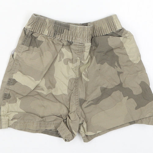 Cherokee Boys Green Camouflage Cotton Cargo Trousers Size 9-12 Months  Drawstring - Shors