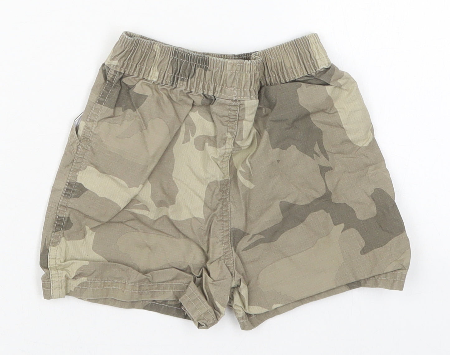 Cherokee Boys Green Camouflage Cotton Cargo Trousers Size 9-12 Months  Drawstring - Shors