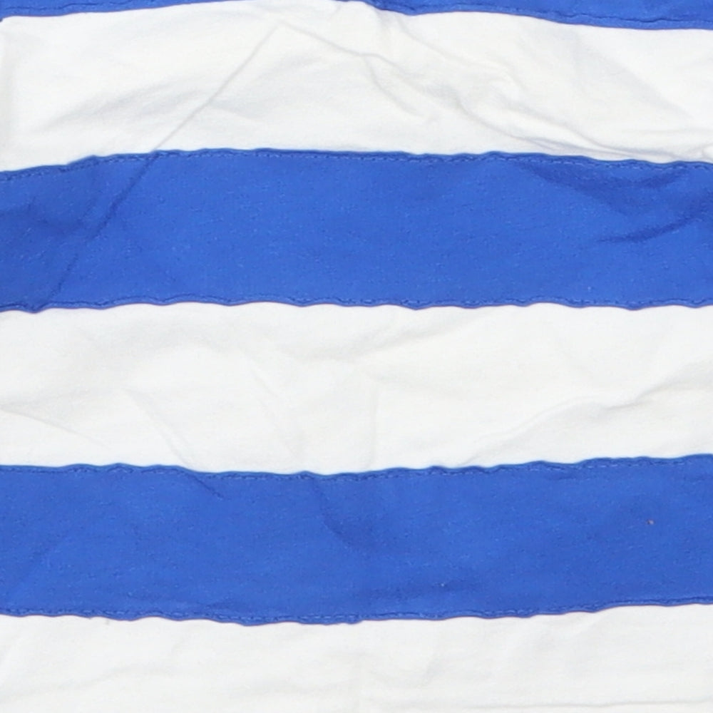 George Boys Blue Striped Cotton Basic T-Shirt Size 9-12 Months Crew Neck Pullover - Toy Story T-Rex