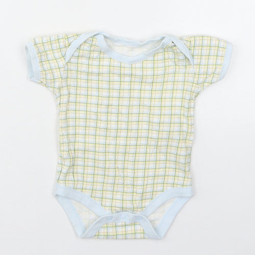 Early Days Baby Yellow Check Cotton Babygrow One-Piece Size 6-9 Months  Button