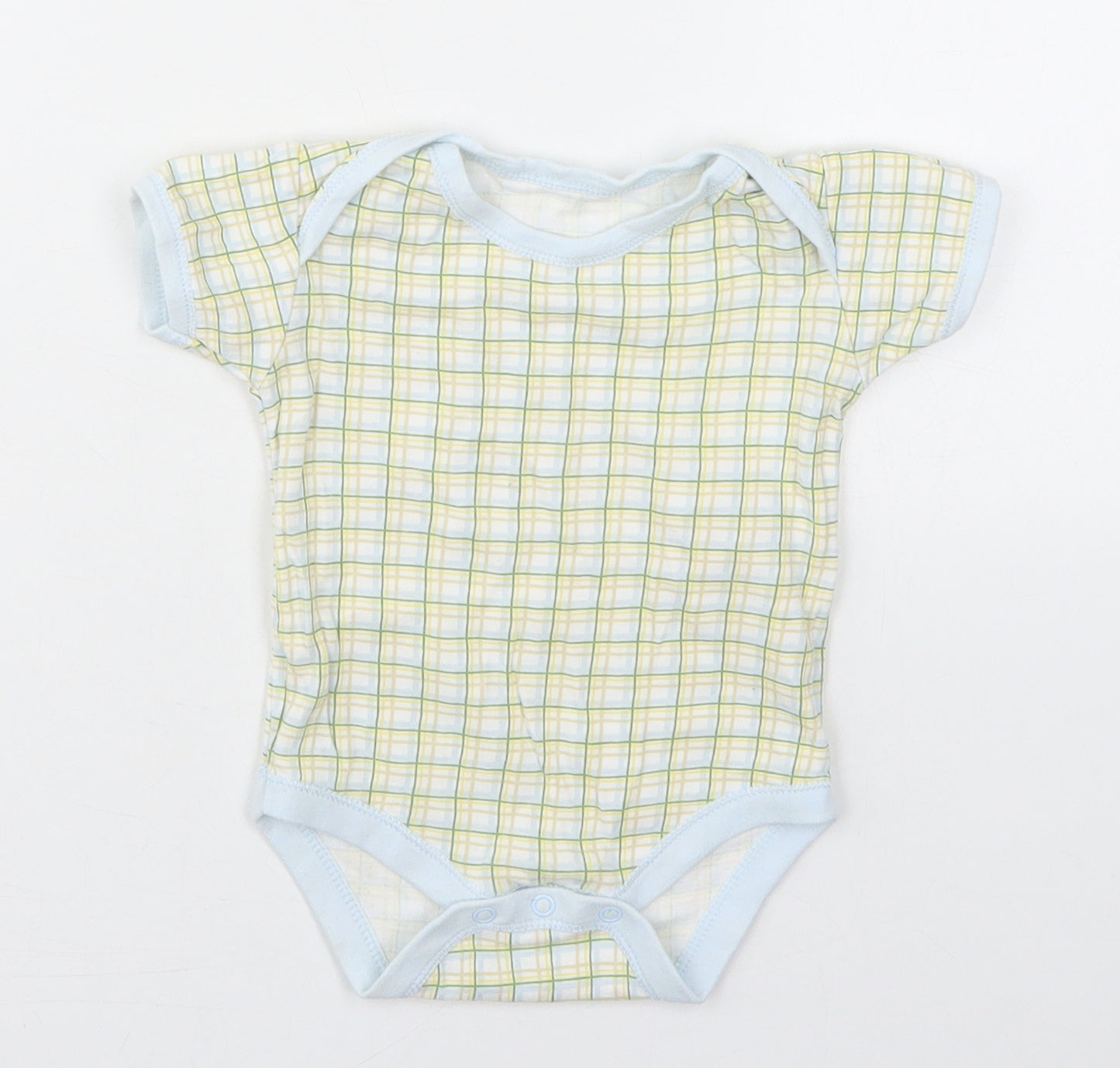 Early Days Baby Yellow Check Cotton Babygrow One-Piece Size 6-9 Months  Button