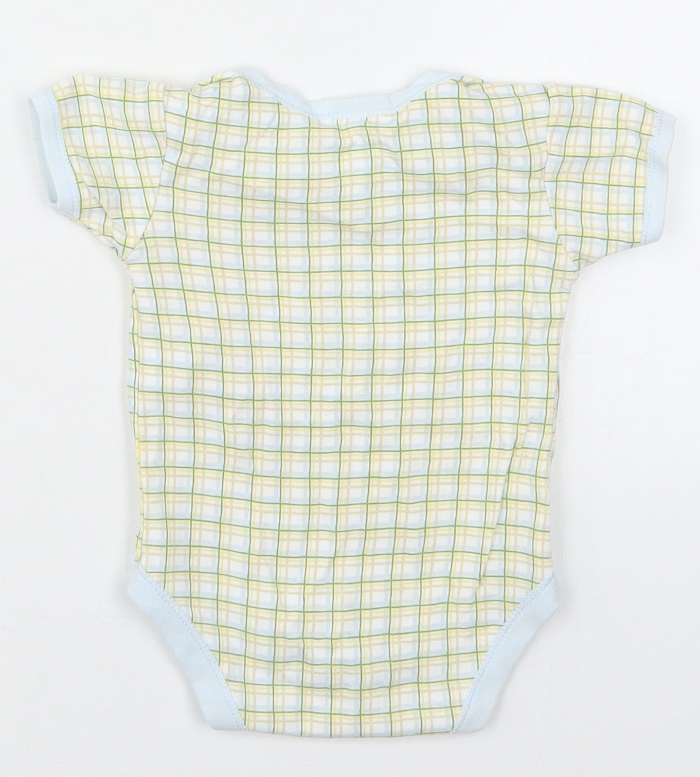 Early Days Baby Yellow Check Cotton Babygrow One-Piece Size 6-9 Months  Button