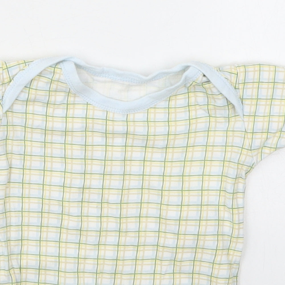 Early Days Baby Yellow Check Cotton Babygrow One-Piece Size 6-9 Months  Button