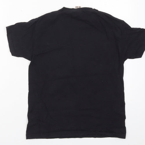 Fruit of the Loom Boys Black  Cotton Basic T-Shirt Size 9-10 Years Crew Neck Pullover - Cobra Kai