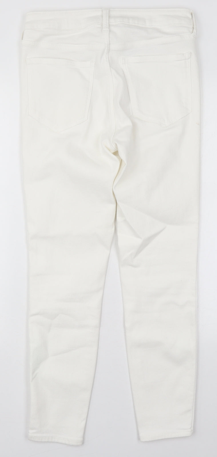 Gap Womens White  Cotton Skinny Jeans Size S L27 in Regular Button
