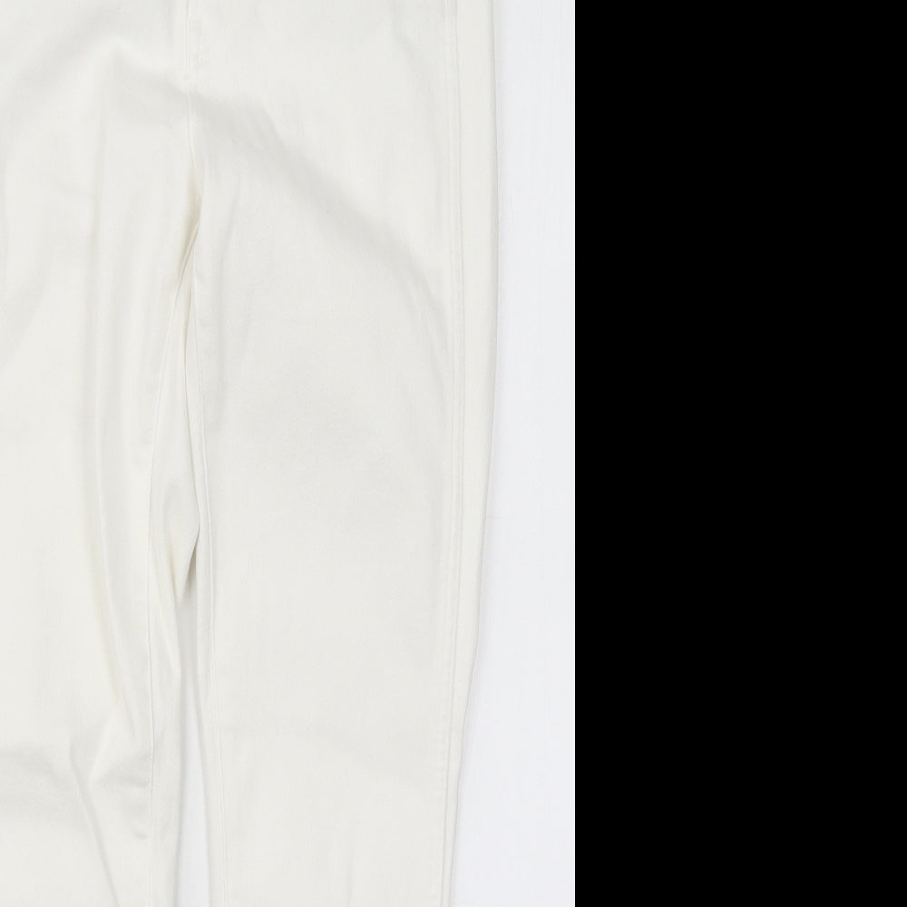 Gap Womens White  Cotton Skinny Jeans Size S L27 in Regular Button