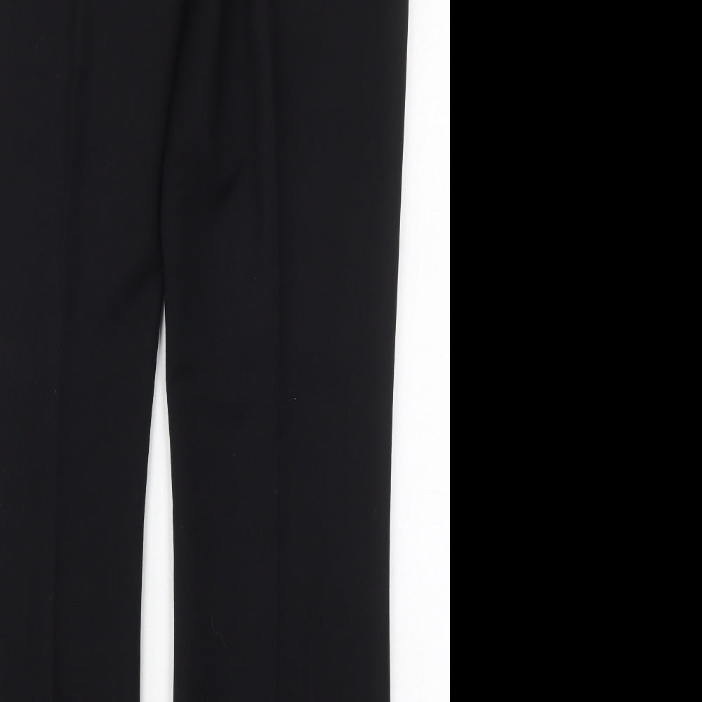 Wallis Womens Black  Polyester Trousers  Size 12 L31 in Regular Hook & Eye