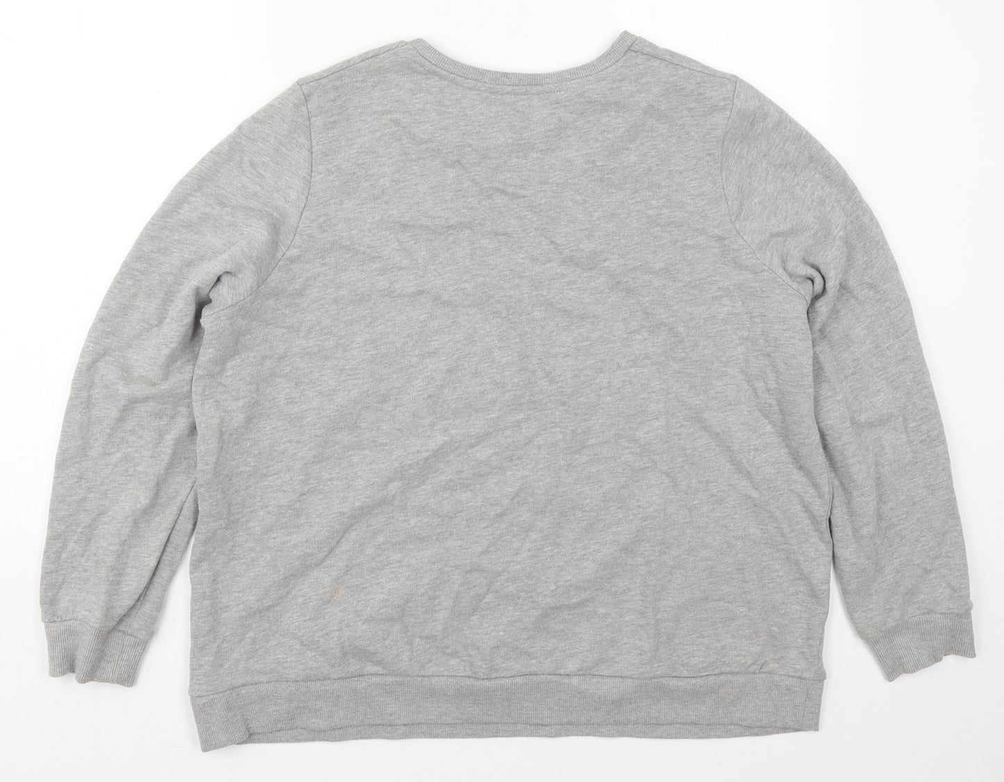 TU Womens Grey Floral Cotton Pullover Sweatshirt Size 20  Pullover