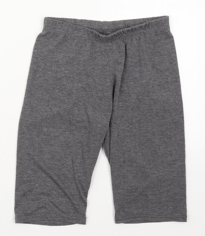 I SAW IT FIRST Womens Grey Viscose Biker Shorts Size 8 L9 in Regular