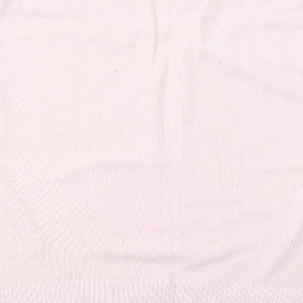 Marks and Spencer Womens Pink Round Neck  Acrylic Pullover Jumper Size 16