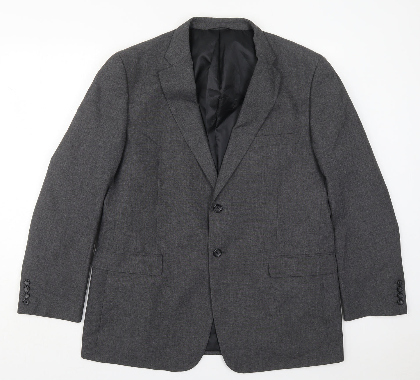 Marks and Spencer Mens Grey  Polyester Jacket Suit Jacket Size 46