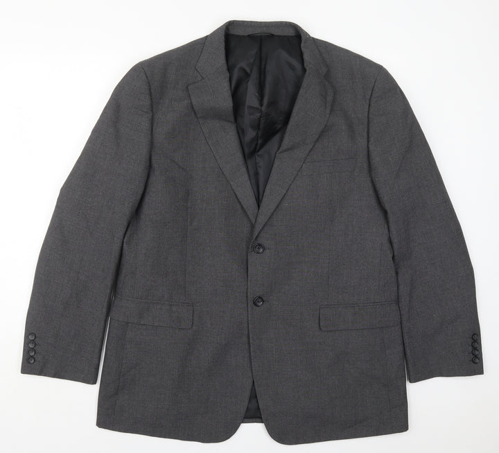 Marks and Spencer Mens Grey  Polyester Jacket Suit Jacket Size 46