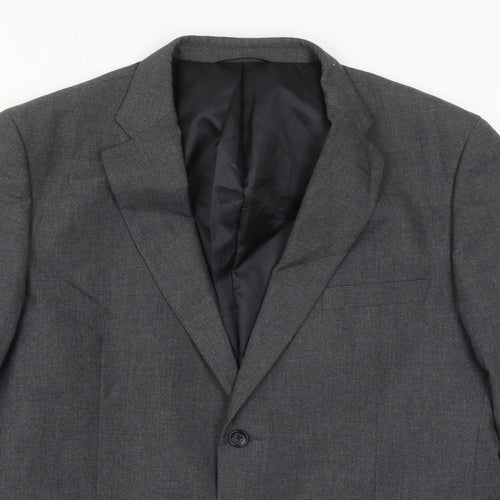 Marks and Spencer Mens Grey  Polyester Jacket Suit Jacket Size 46