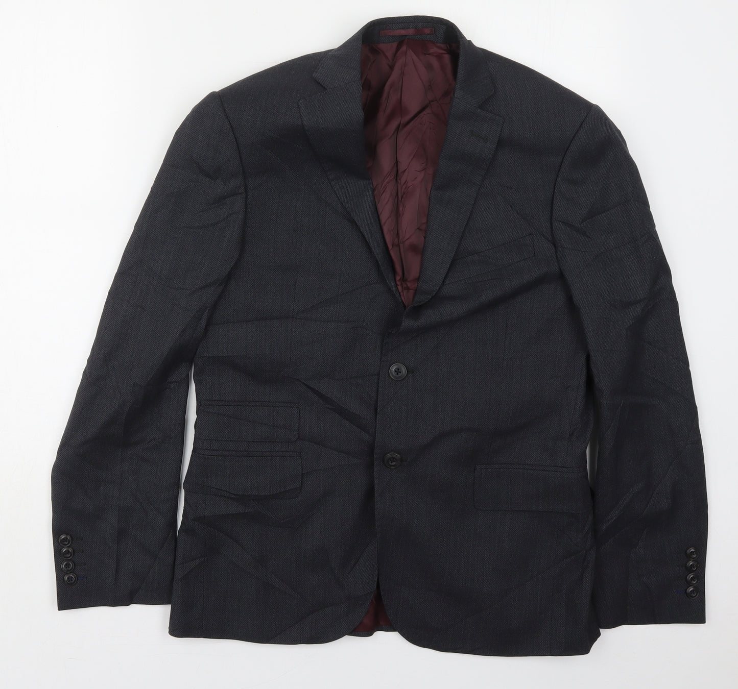 Marks and Spencer Mens Grey  Wool Jacket Suit Jacket Size 38