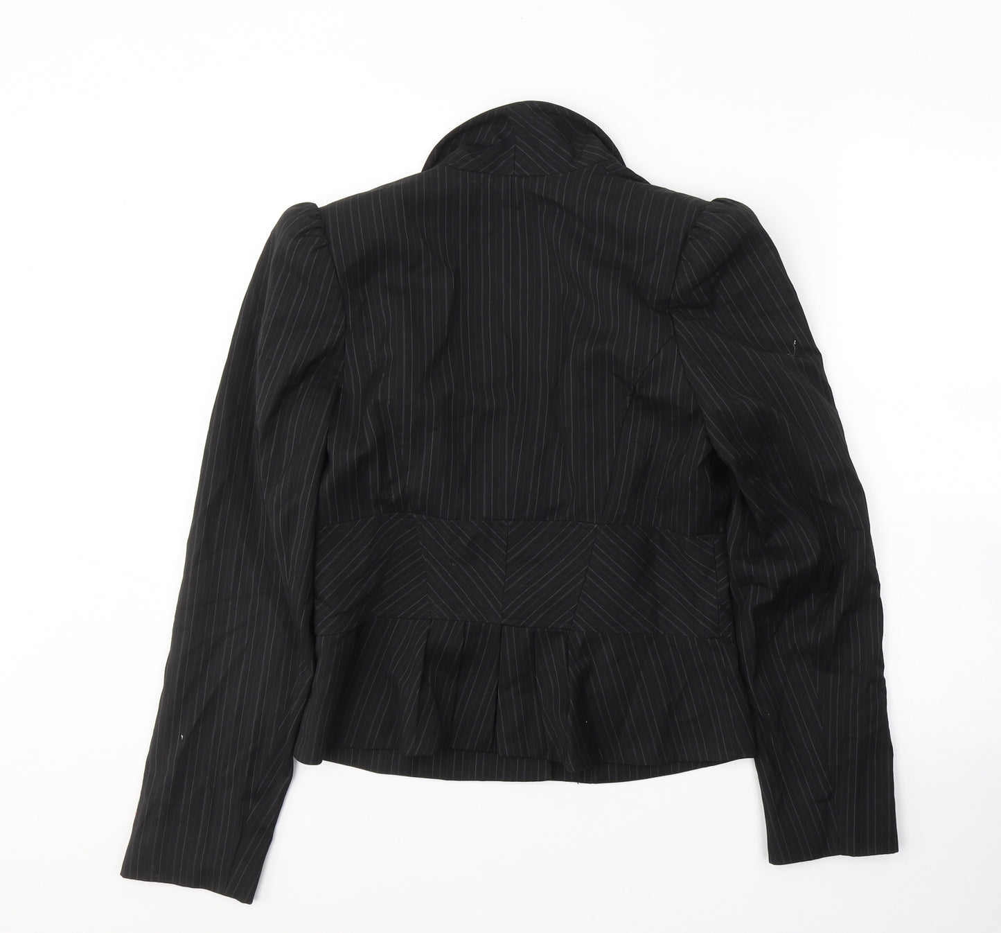 Dorothy Perkins Womens Black Striped Polyester Jacket Suit Jacket Size 12