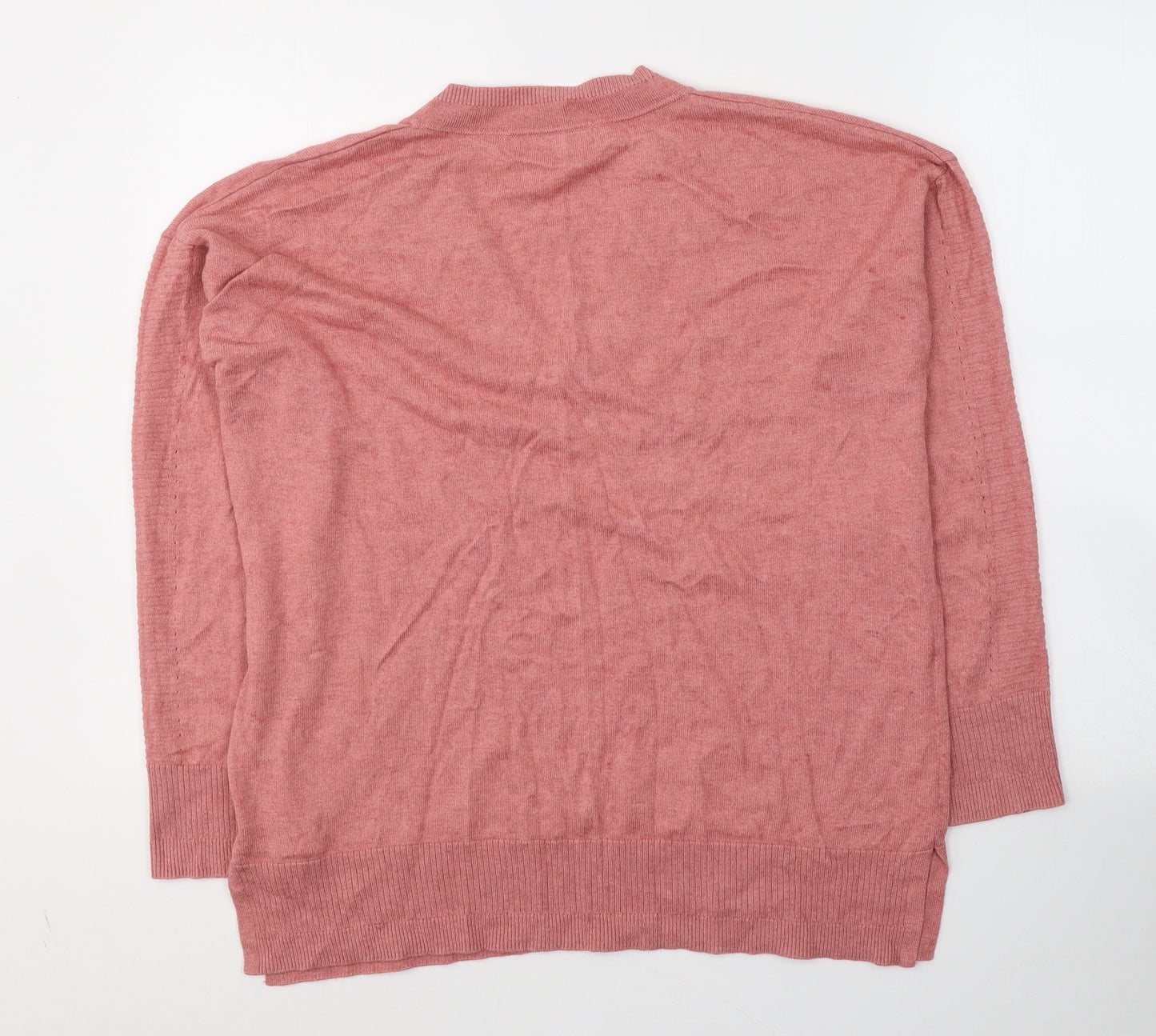 NEXT Womens Pink  Cotton Jersey T-Shirt Size 16 V-Neck