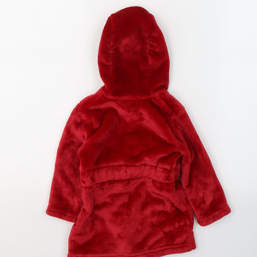 Harry Potter Baby Red Solid Polyester Kimono Gown Size 6-9 Months  Tie