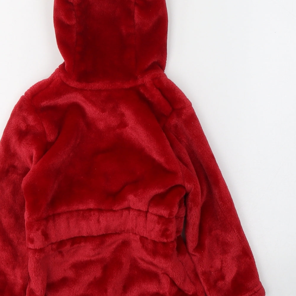 Harry Potter Baby Red Solid Polyester Kimono Gown Size 6-9 Months  Tie