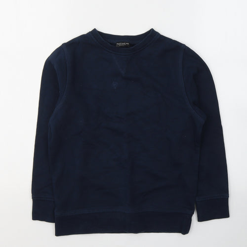 NEXT Boys Blue  Cotton Pullover Sweatshirt Size 7 Years  Pullover